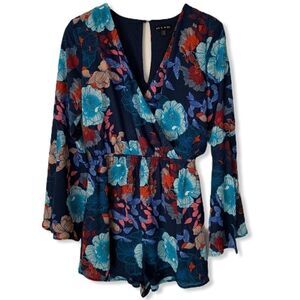 As U Wish Bell Slit Sleeve Long sleeve Romper